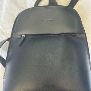Black Leather Men's Backpack